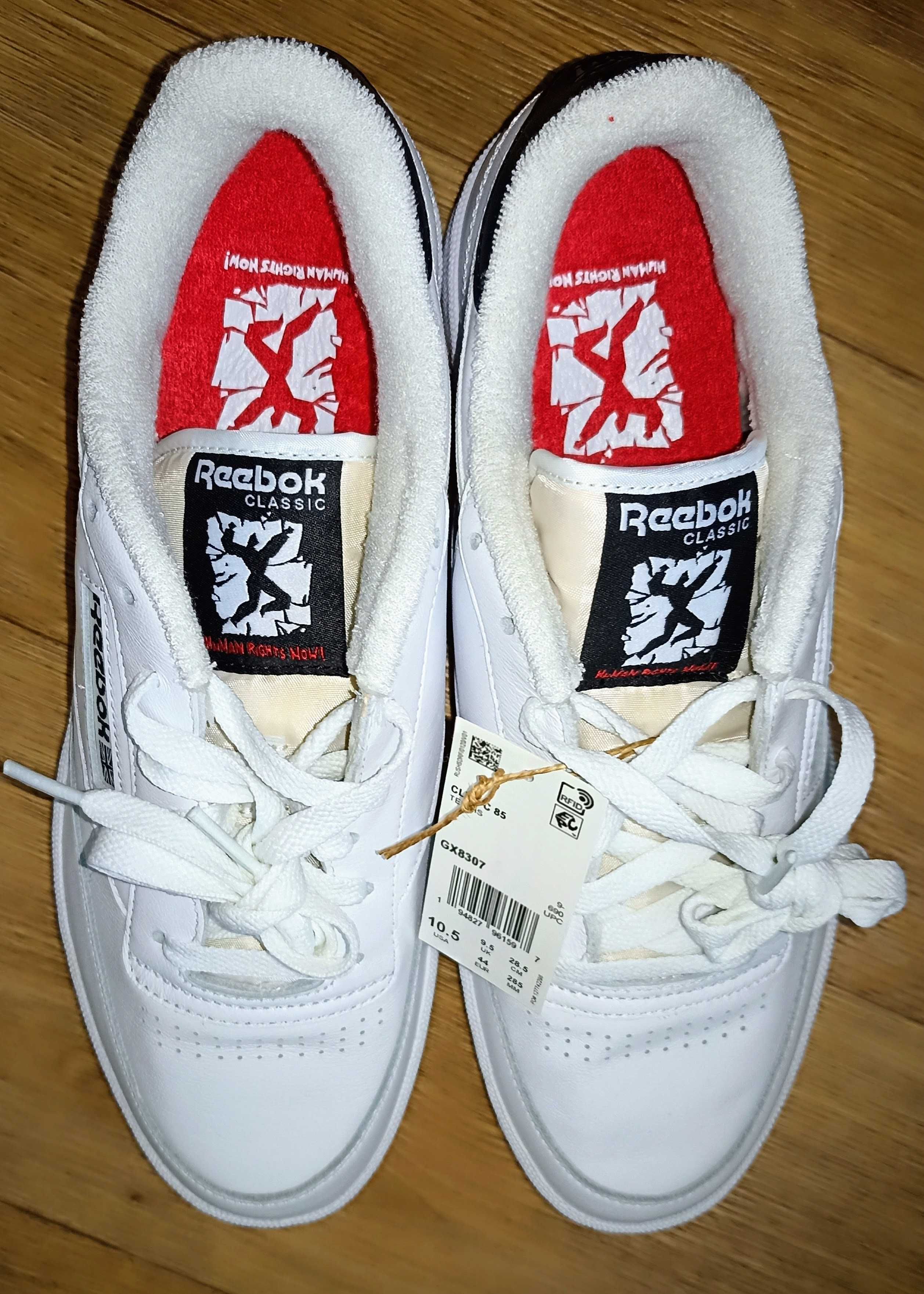 Reebok Human Rights Now! 10,5/28,5 см Кожаные кроссовки