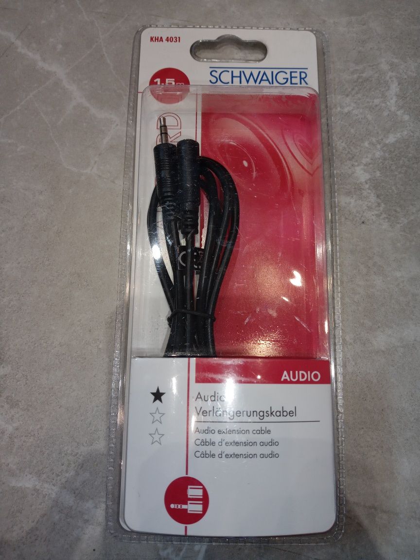 Schwaiger  kabel audio 1,5 m 3.5mm Czarny