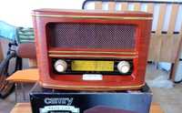 Rádio tipo antigo  caixa de madeira