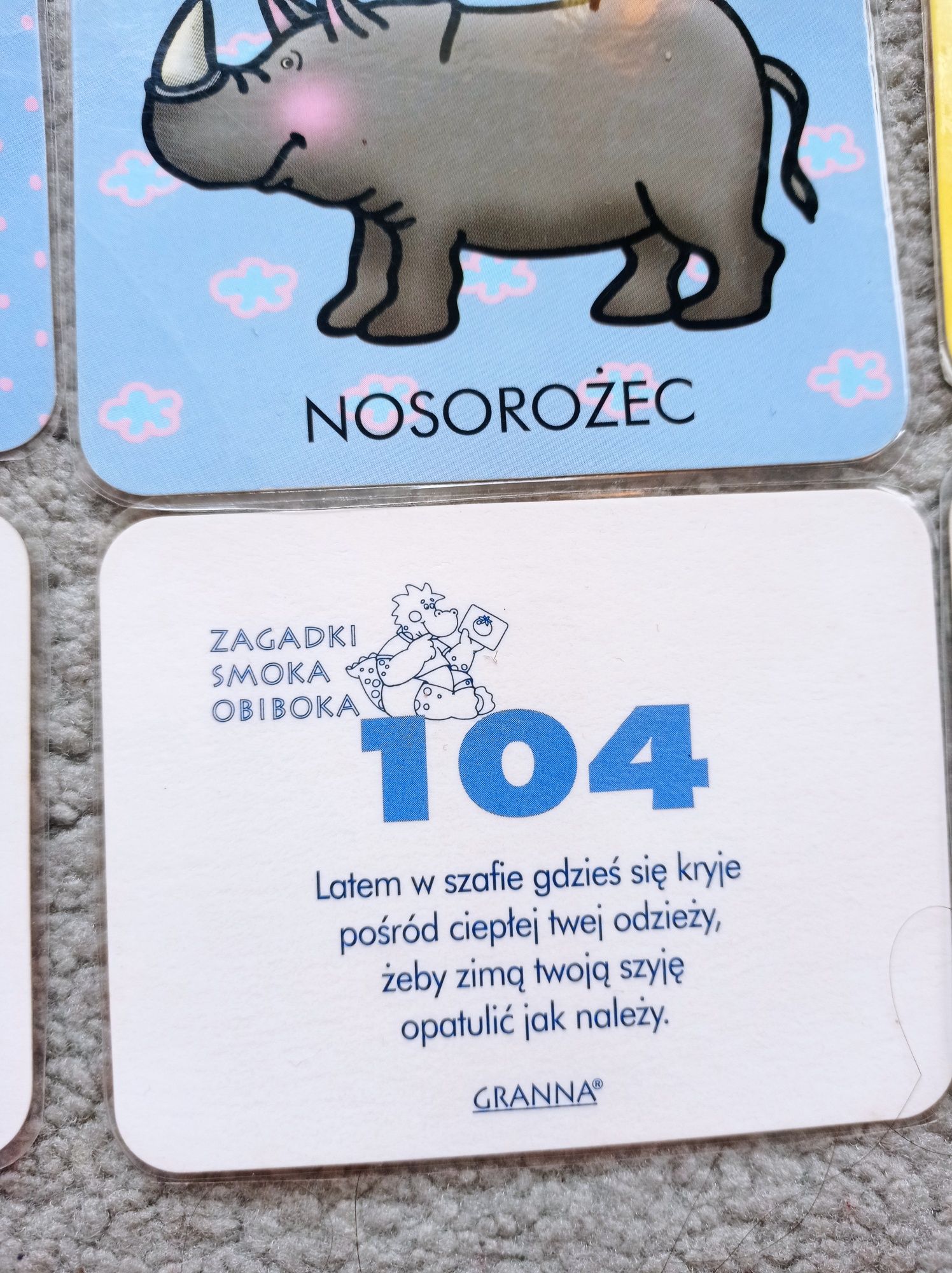 Karty do nauki, zabawy, zagadki, sensoryka, SI