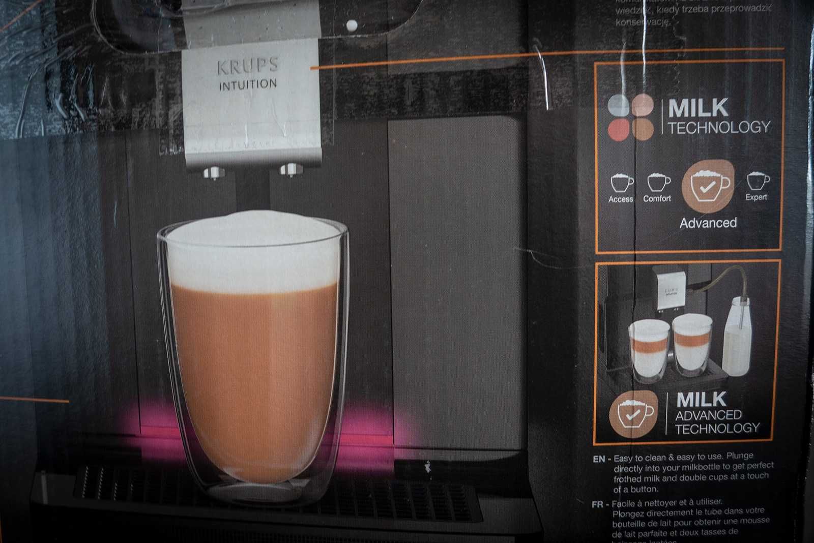 ekspres ciśnieniowy do kawy KRUPS EA8738 Intuition, cappucino espresso