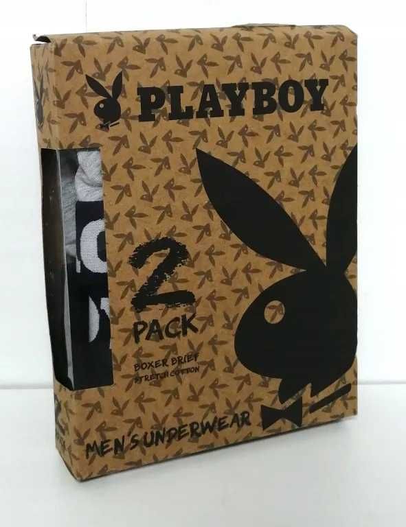 Bokserki męskie PLAYBOY - dwupak, różne kolory, rozmiar L