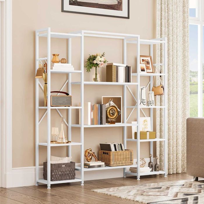Regał na książki YITAHOME 13 półek biały
