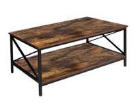 Stolik Kawowy Ława Loft Rustykalna Industrialna Postarzany Dąb 100cm