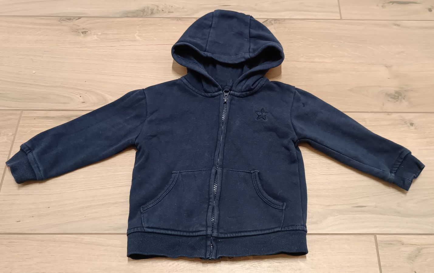Dunnes Stores 80 86 granatowa bluza dla chłopca rozpinana z kapturem