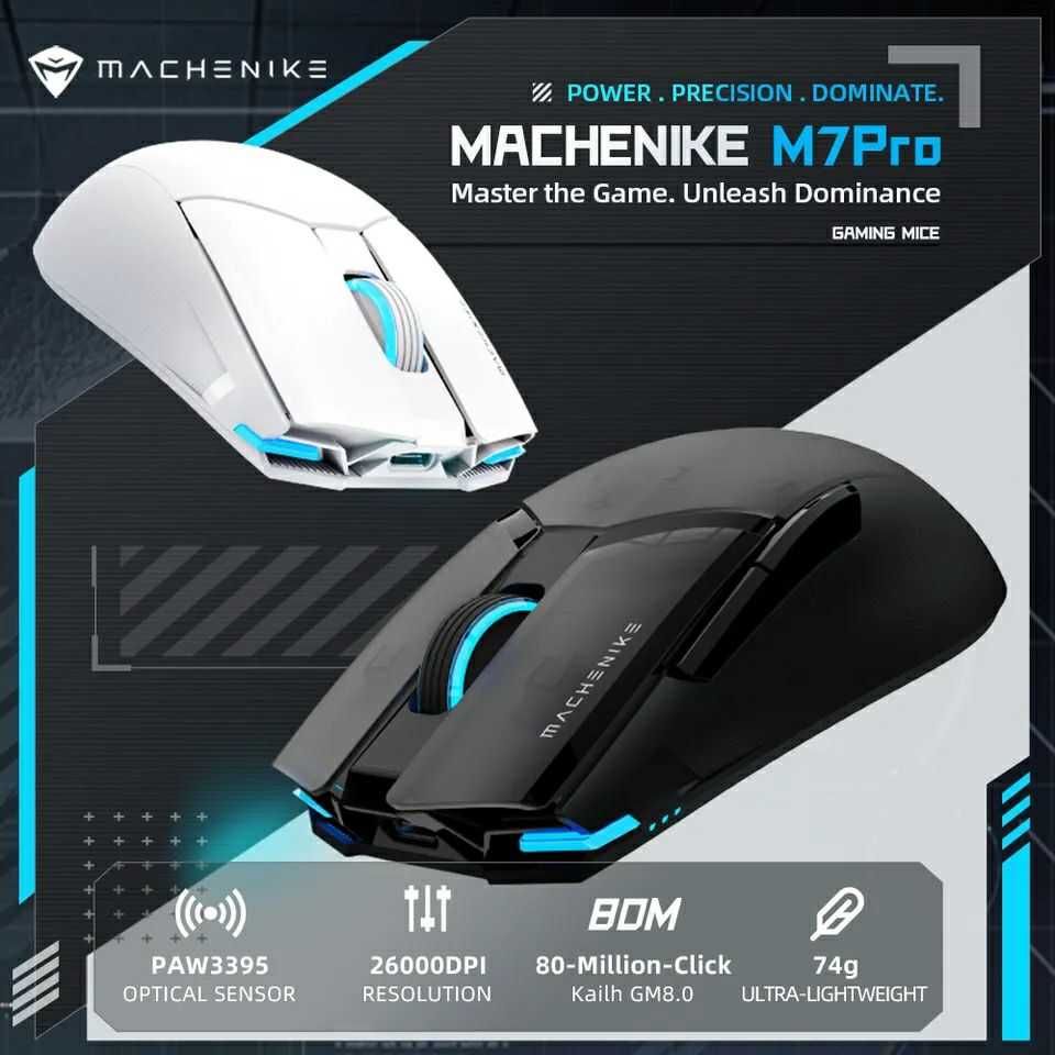 Беспроводная игровая мышка Machenike M7 Pro PAW3395 26000DPI Black