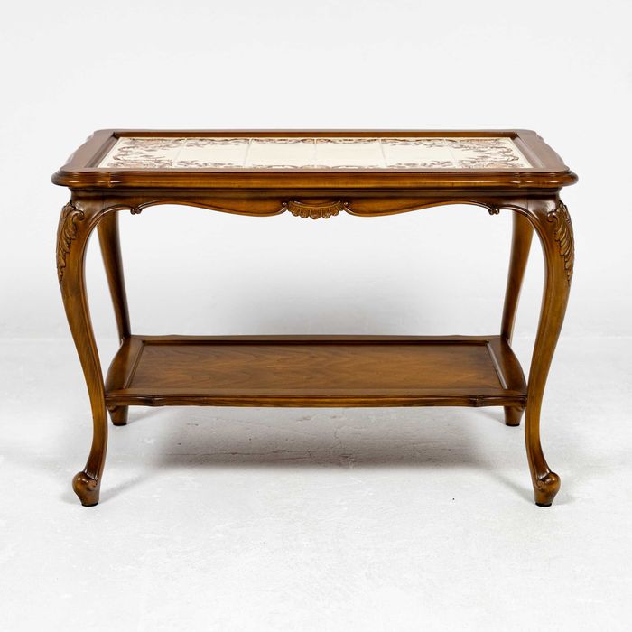 Stylowa Ława Kawowa Ludwika XV Neorokoko Stary Stolik z Metką WARRINGS