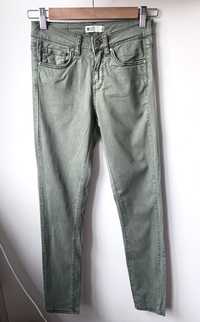 Spodnie/jeansy/rurki khaki lyocell bawełna