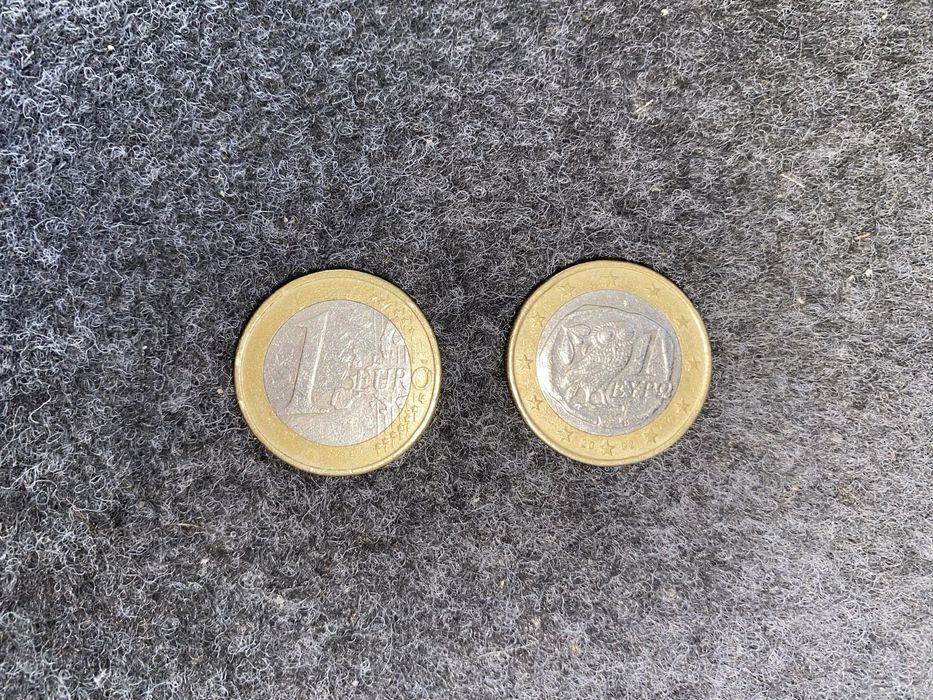 Moedas raras de 1 euro da Grécia