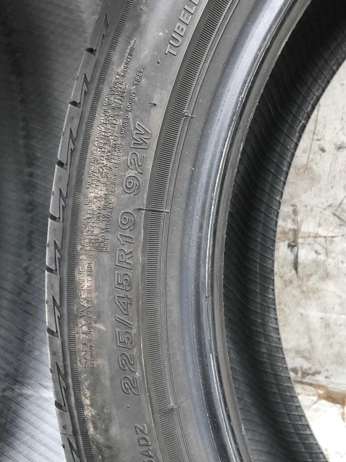 Шины Bridgestone Turanza T001A 225/45R19 Комплект Лето Б/у Оригинал