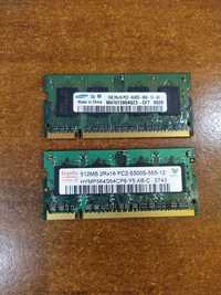 Память SO-DIMM Samsung 1gb pc2-6400 и  Hynix DDR2 512mb pc2-5300