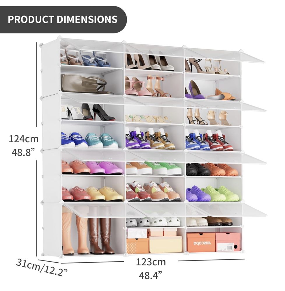 Nowa szafka, regał, plastikowy modulowy organizer na buty, 48 par!