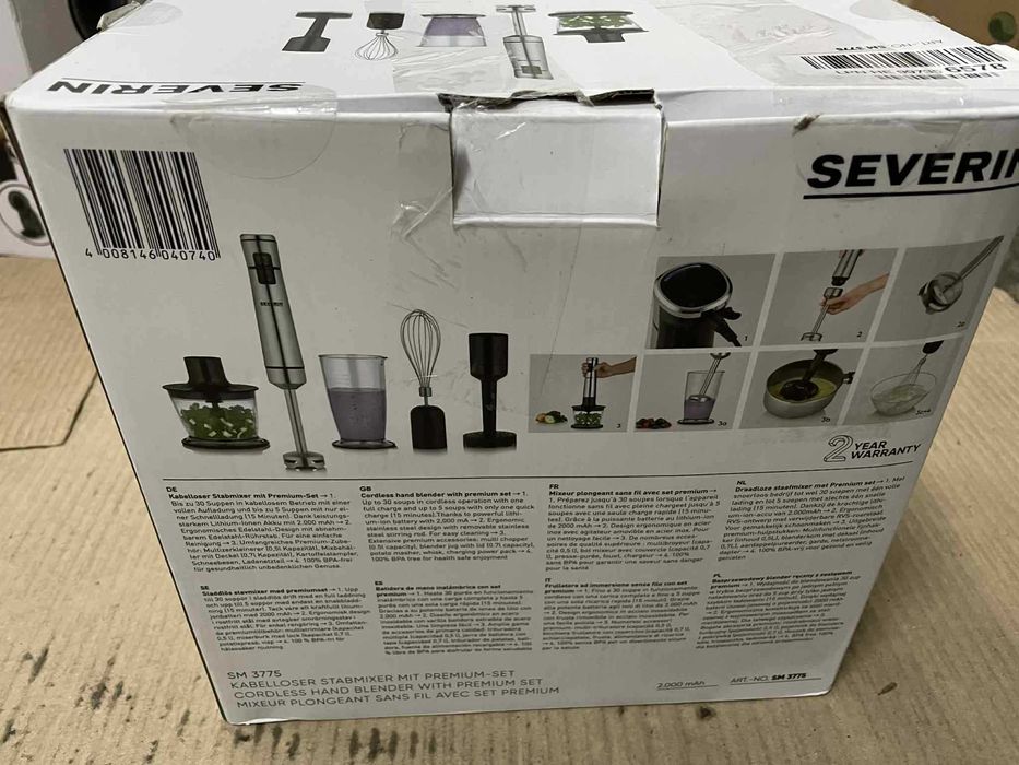 SEVERIN SM 3775 – bezprzewodowy blender ręczny 1000W