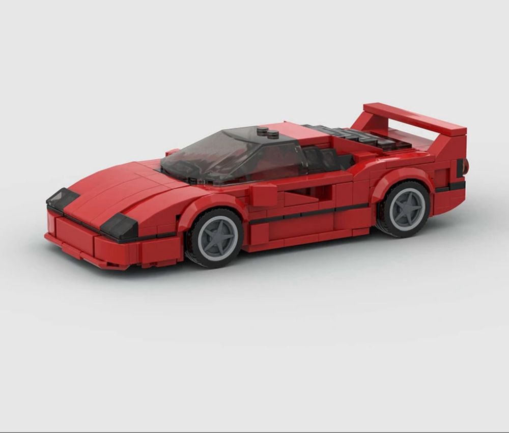 Auto autko samochód model z klocków na wzór lego Ferrari F40