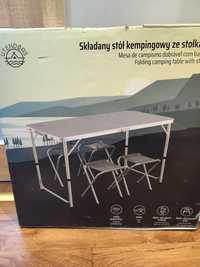 Rezerwacja/ Sprzedam składany stół kempingowy z krzesłami