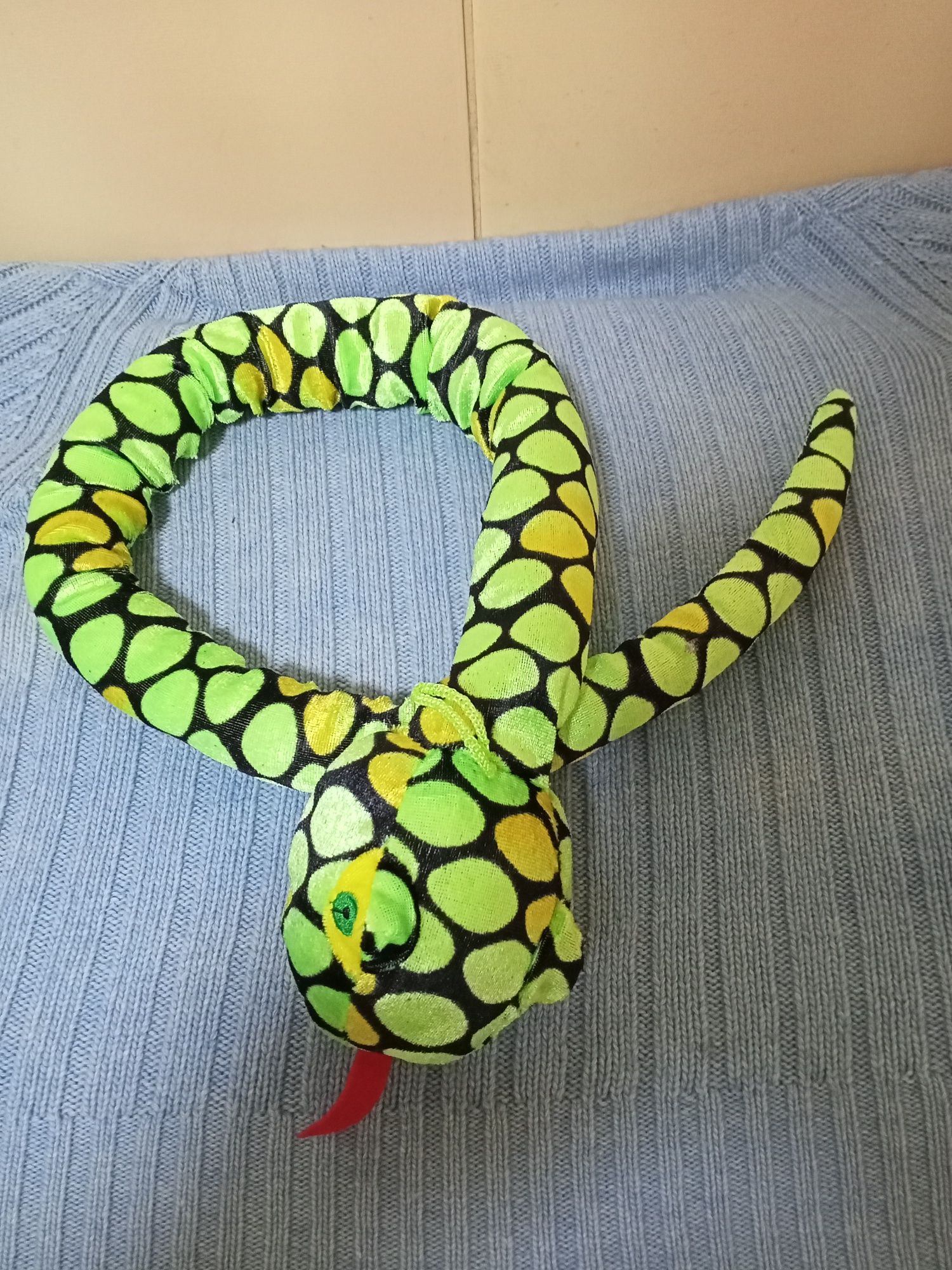 Игрушка мягкая змея большая удав длинный питон змей уж кобра