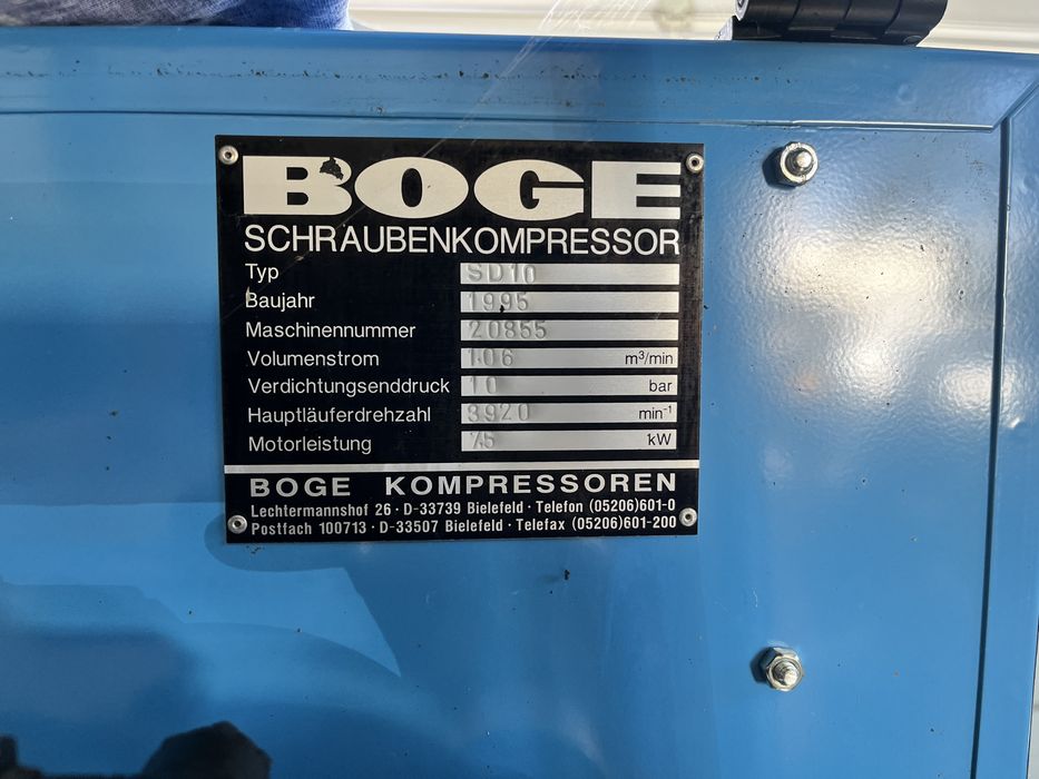 kompresor Śrubowy boge sd10 500l