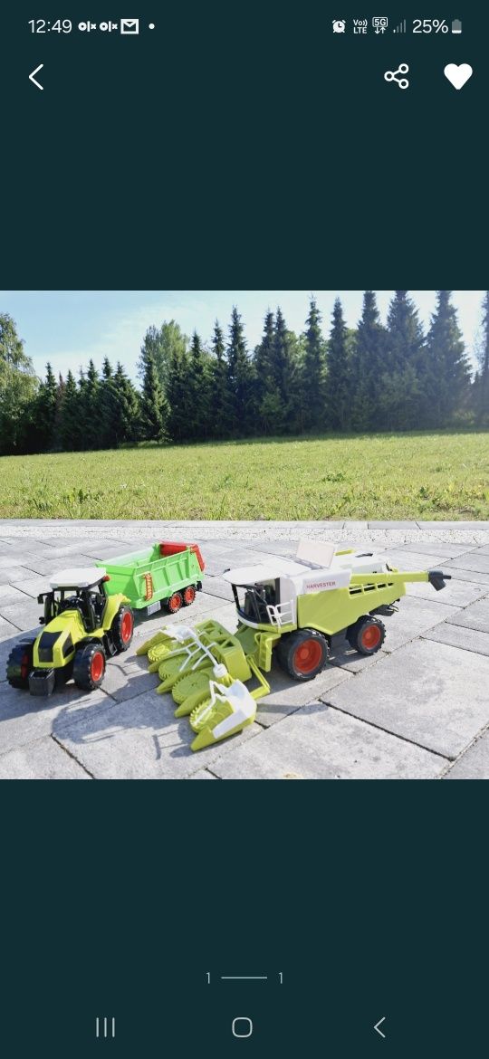 Kombajn I traktor zestaw pojazdów