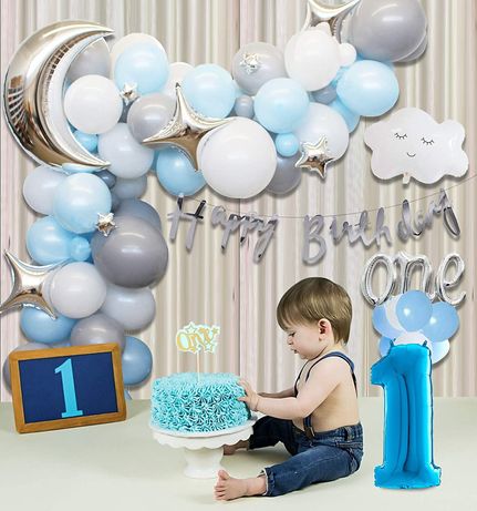 Воздушные шарики на день рождения фотозона на 1 годик свято баннер