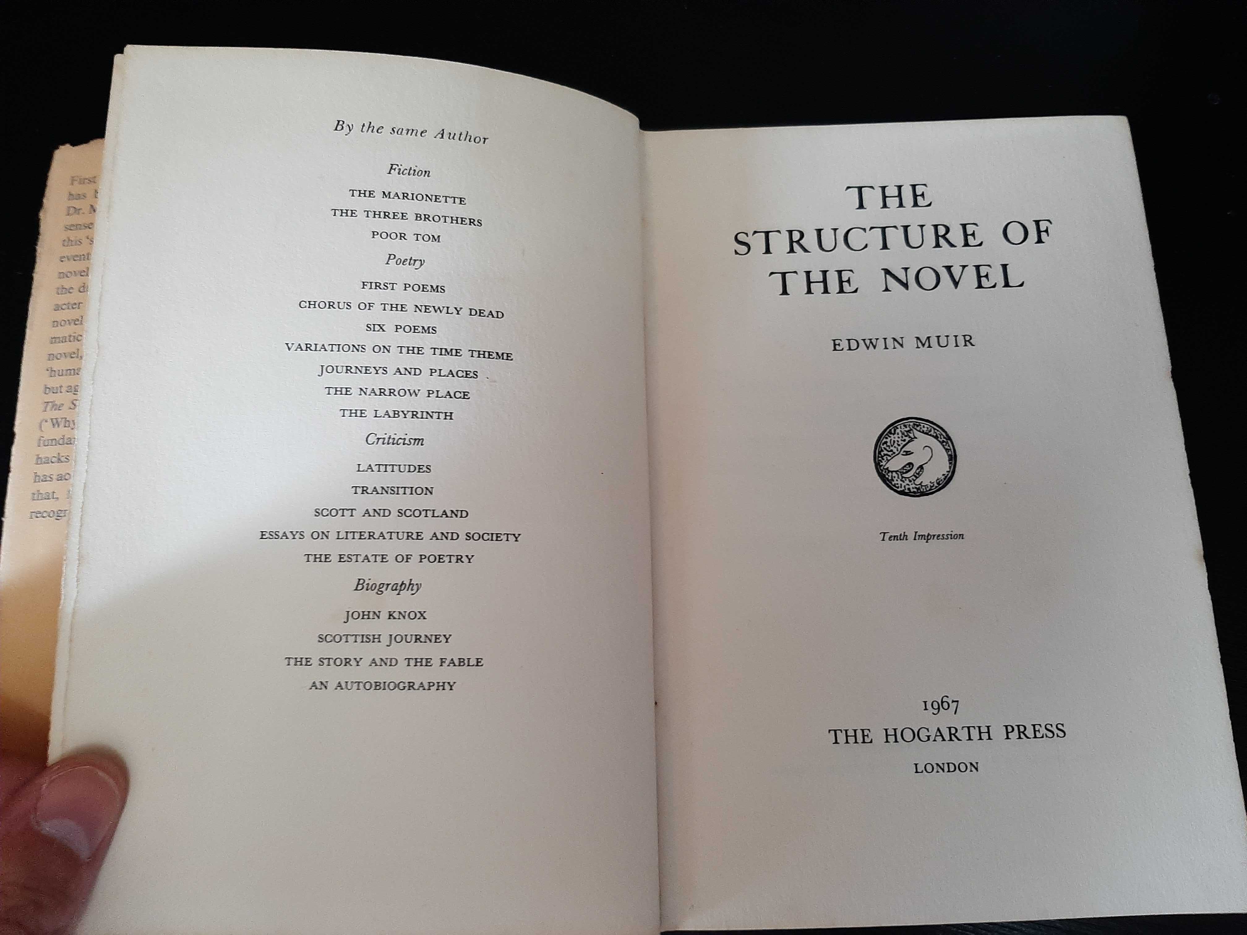 Edwin Muir - The Structure of the Novel - The Hogarth Press