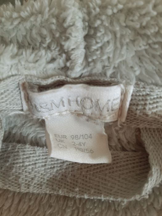 Szlafrok z polaru dla dziecka/ Sówka, H&M, rozm. 98/104, stan idealny