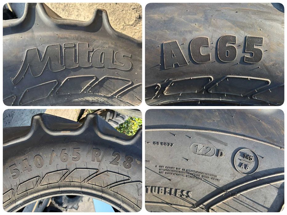 Opona Rolnicza 540/65R28 16.9R28 145A8 MITAS AC65 SPR. CAŁA! (95%)