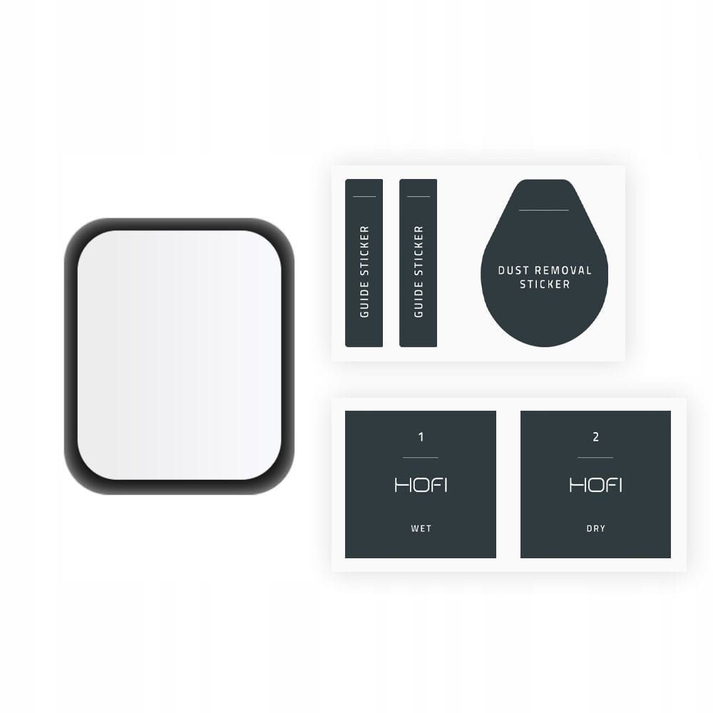 szkło hybrydowe hofi hybrid pro+ apple watch 7 / 8 / 9 (45 mm) black