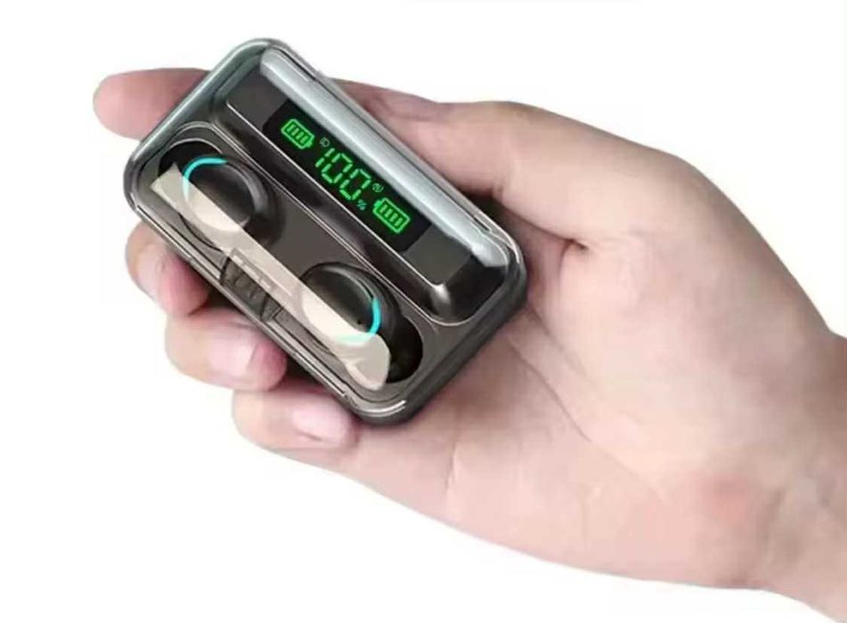 SŁUCHAWKI bezprzewodowe douszne bluetooth z etui powerbank I dotykiem