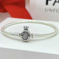 Срібний браслет «Корона» в стилі Пандора