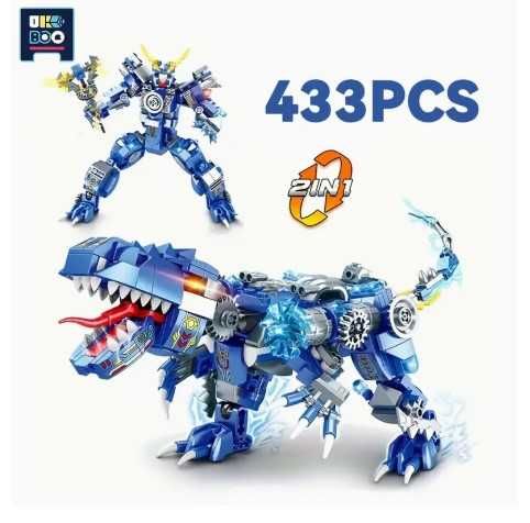Конструктор Динозавр 29,6см робот трансформер 2в1 літак 433 Lego Лего