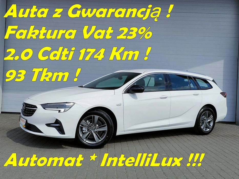 Opel Insignia 2.0Cdti 174Km*93Tkm*Automat*Lift*IntelliLux*Navi*Alu*FVat23%*Gwarancja