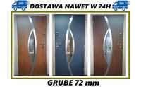 Drzwi zewnętrzne 80, 90 GRUBE 72mm model "MIRIAM 2" SZYBKA DOSTAWA