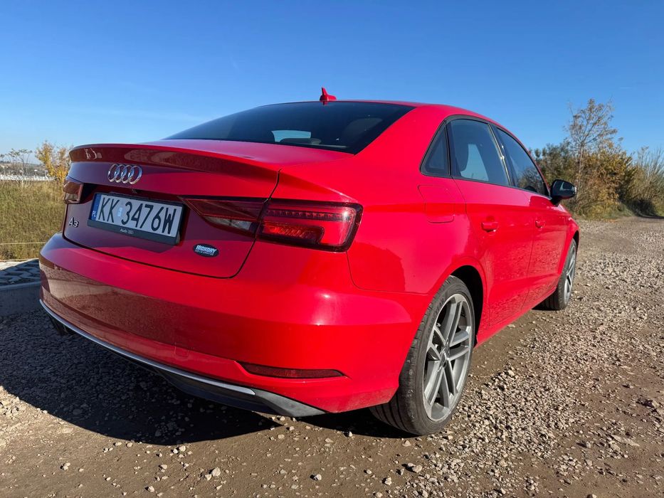 Audi A3 Limousine Audi A3 8V 2017 2.0 TFSI benzyna automat czerwona perła sedan lift