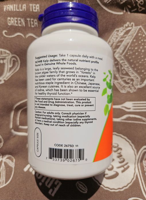 Now foods Kelp келп йод водорості підтримка щитовидної залози 150 325