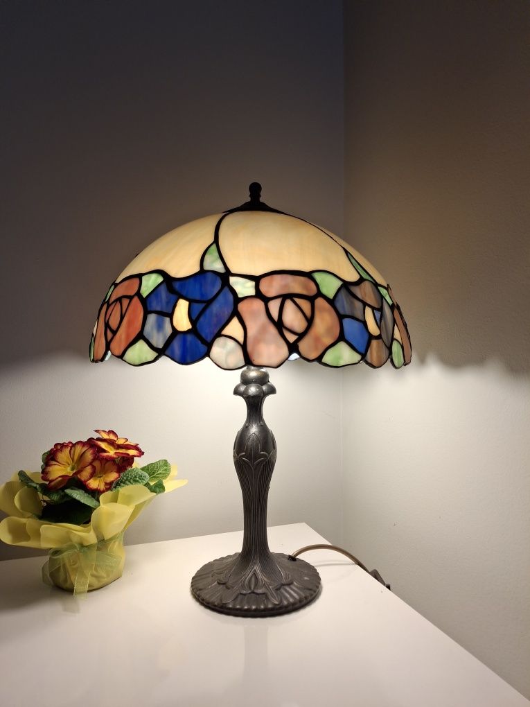 Lampa Stołowa W Stylu Tiffany, Lampa Nocna, Witraże