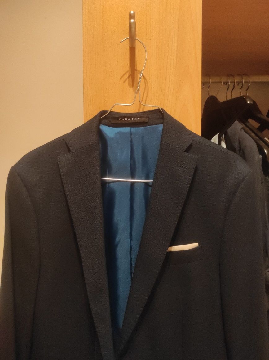 Blazer Fato Zara Man Azul Escuro M