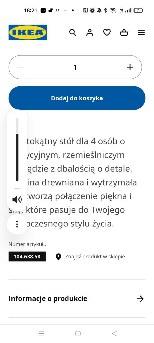 Nowy stół drewniany blat biale rzeźbione nogi