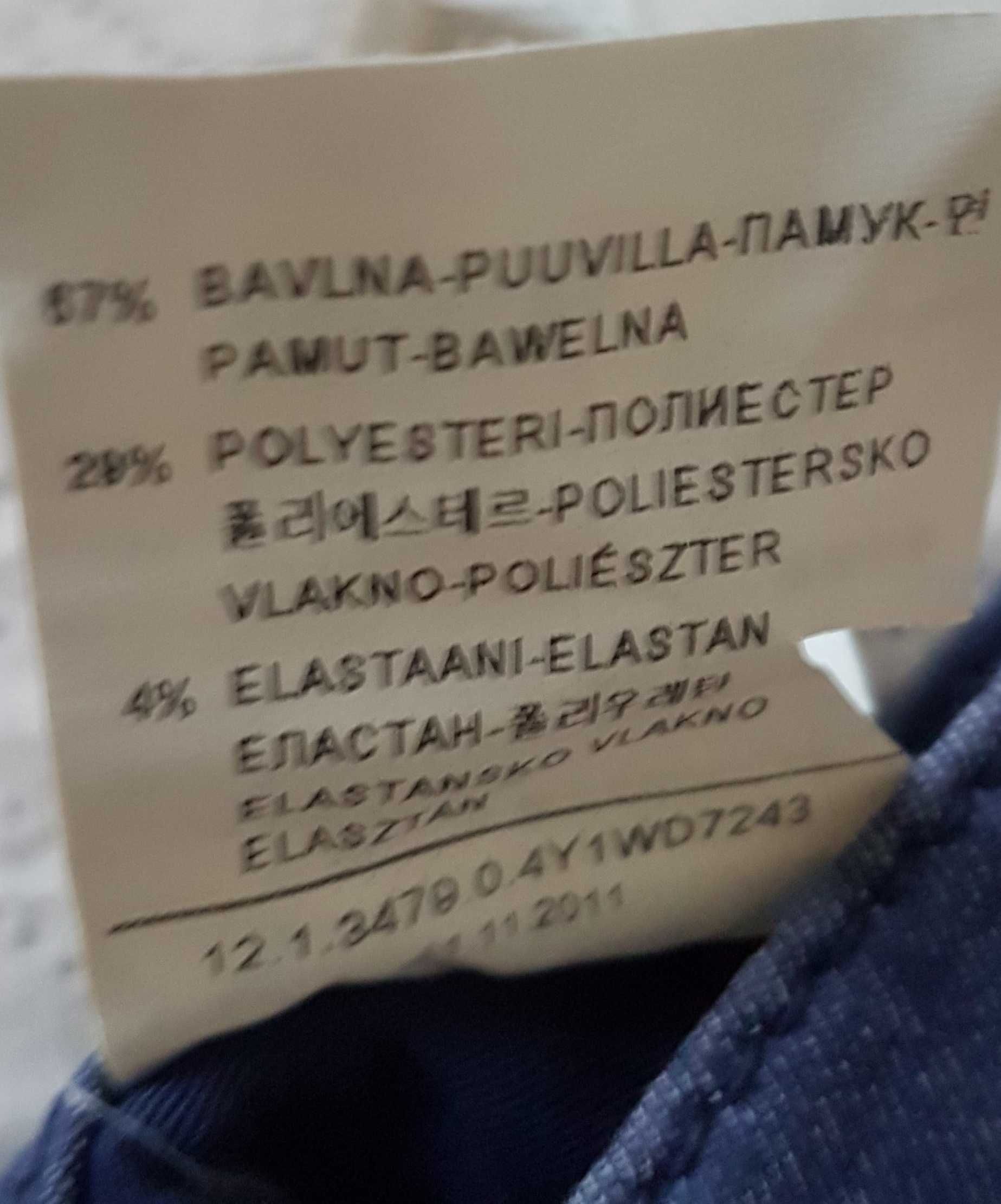 Jeansy skinny spodnie fioletowe Benetton