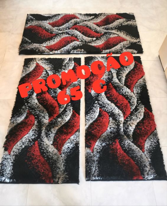 Conjunto de 3 tapetes para quarto