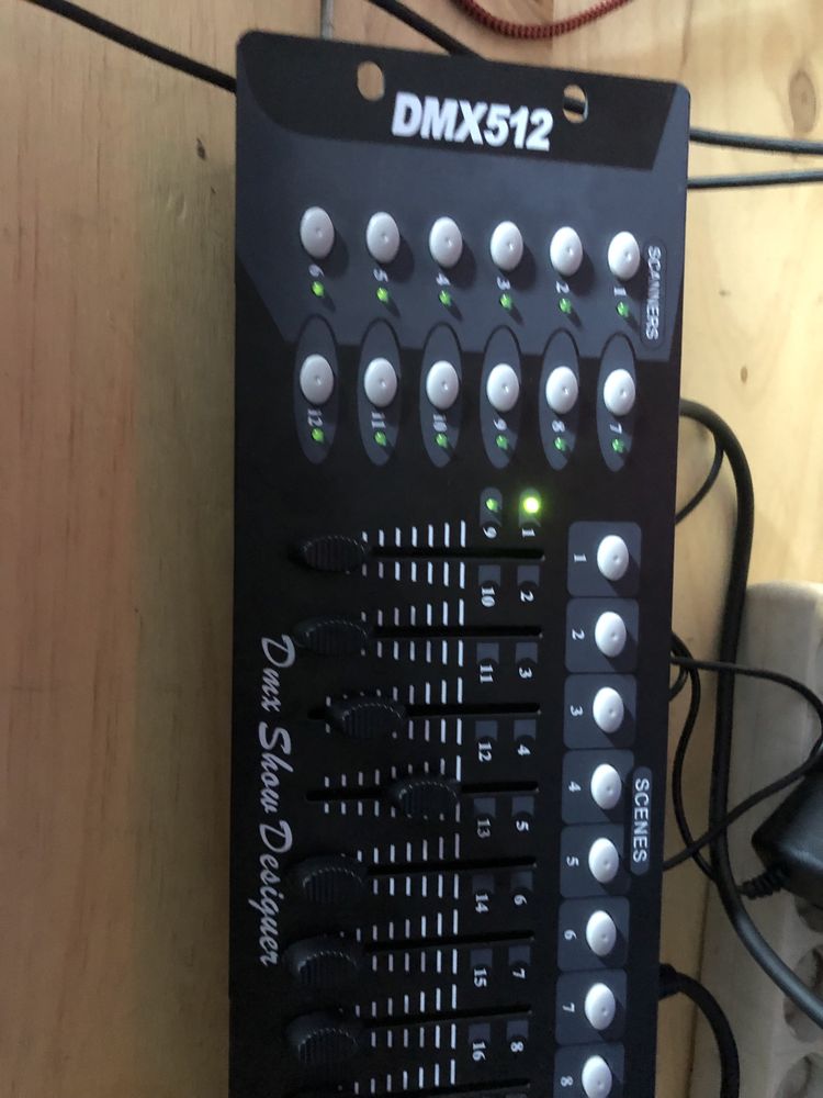 Mesa dmx 512 controlador de luzes