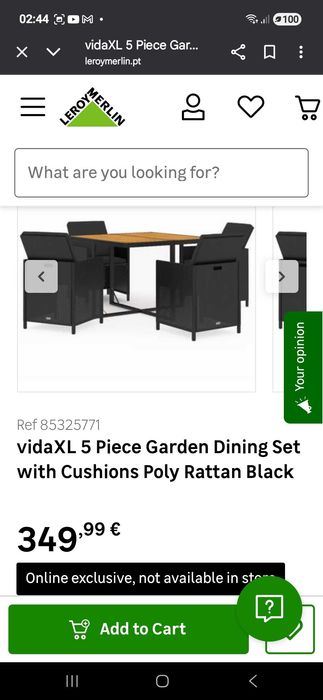 Outdoor furniture 4 persons