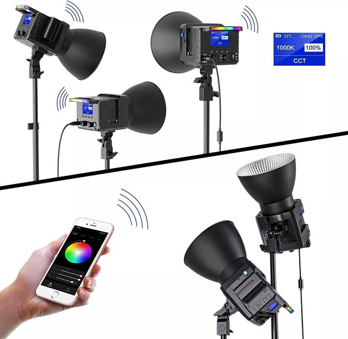 LED bicolor Sokani X100 100W c/ bolsa + 2 NP-F960 + 1 tripé