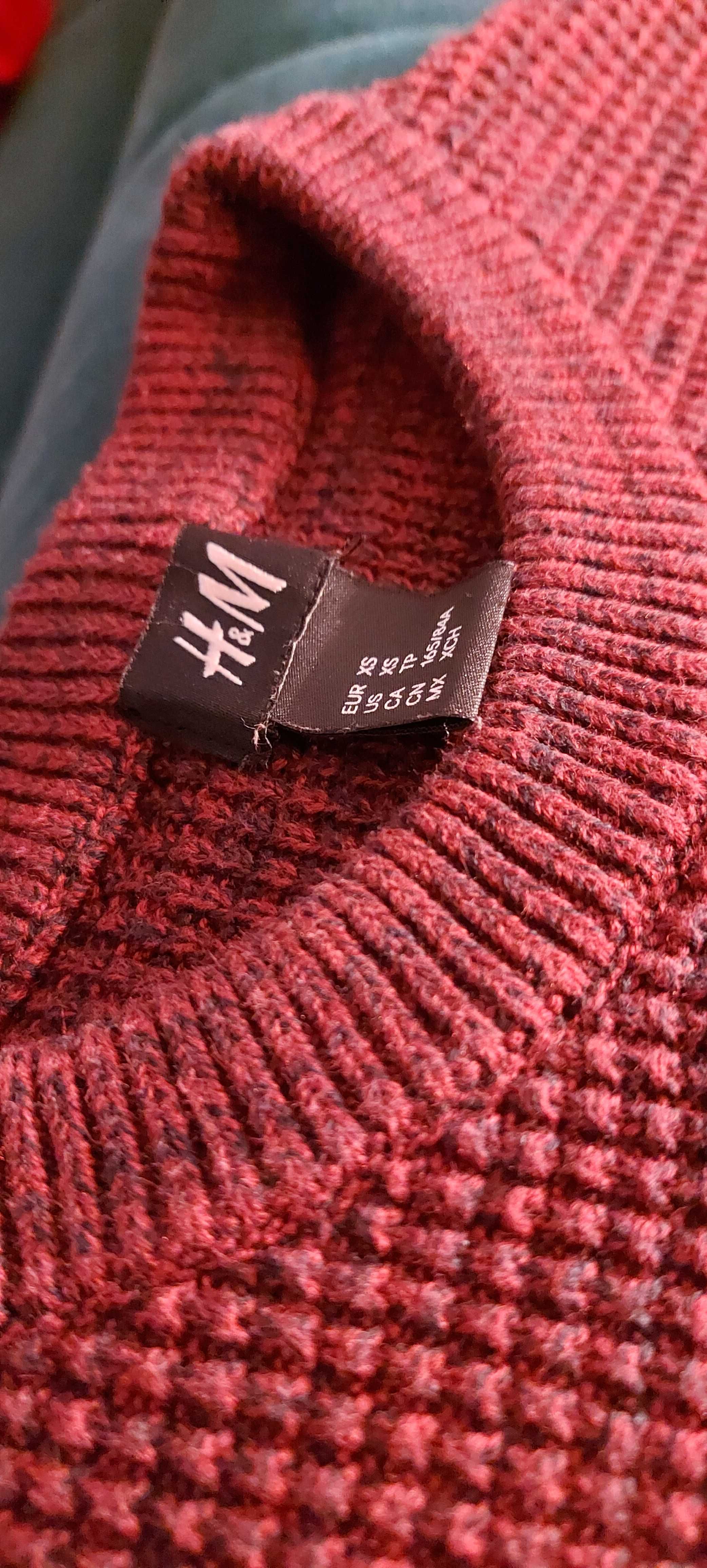 Sweter bordowy H&M rozm. XS