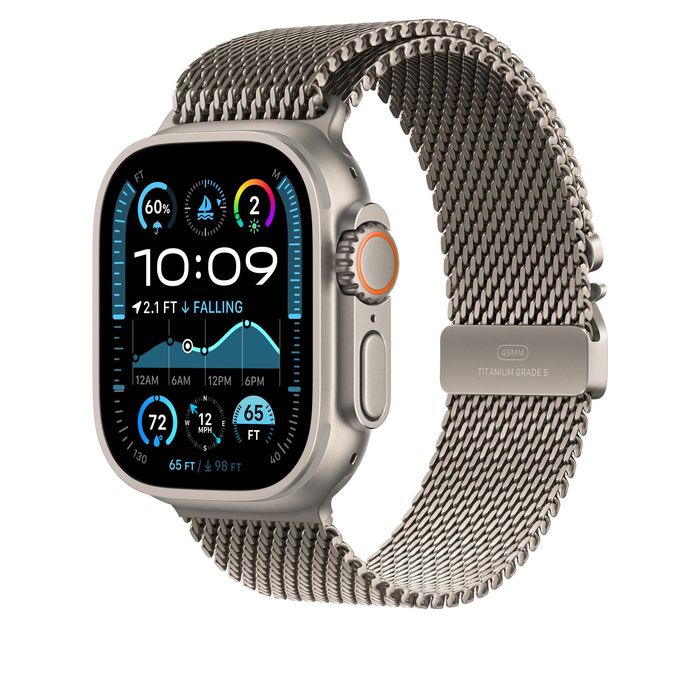 Оригінальний ремінець Apple Watch Ultra 49 Titanium Milanese Loop M, L