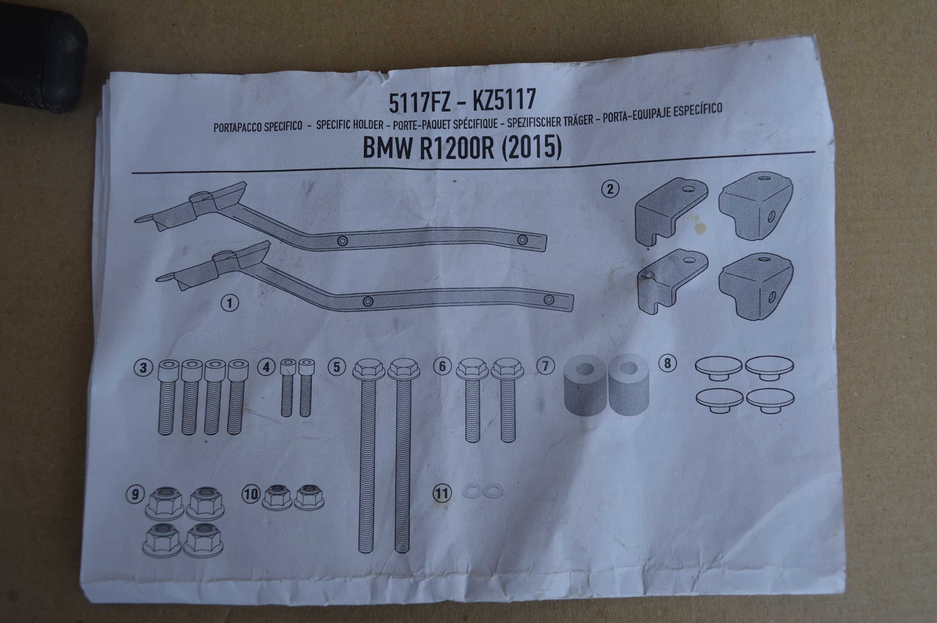 BMW r 1200/1250 r/rs '15-23r GIVI stelaz pod kufer centralny