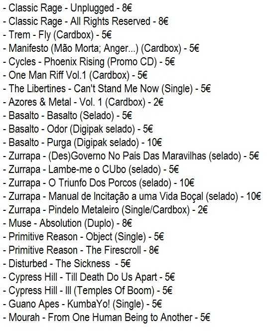 CDs (Venda ou Troca)