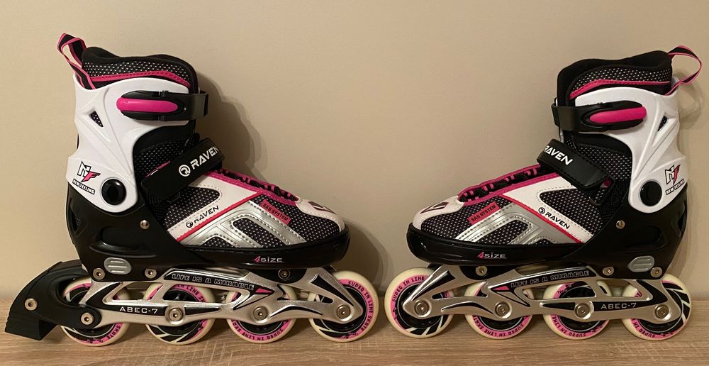 Rolki regulowane RAVEN Pulse Black/Pink  (37-40)