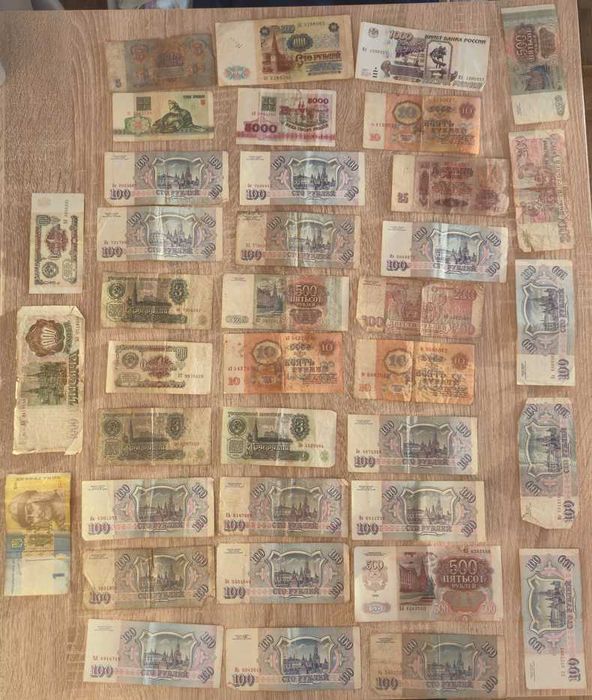 Zestaw 38 banknotów (Rosja, Białoruś, Ukraina)