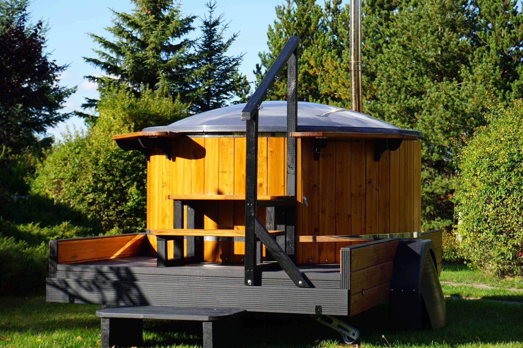 Mobilna balia z jacuzzi wynajem, ruska bania, sauna