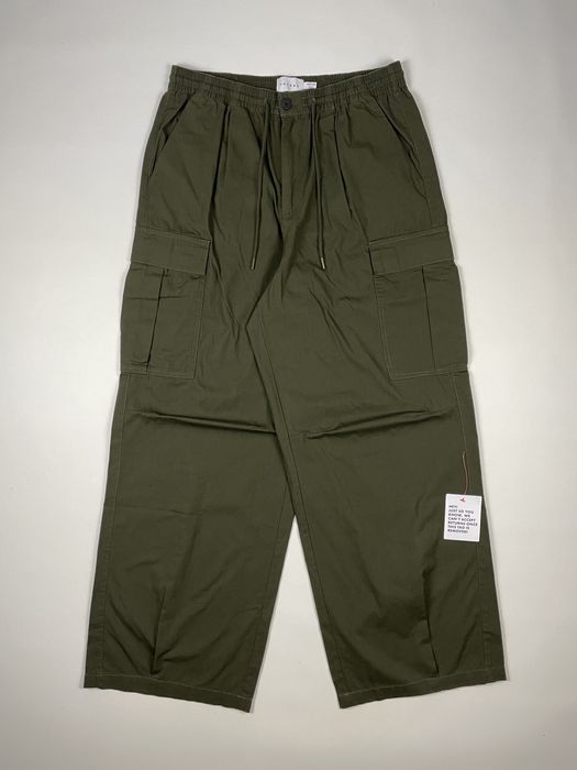Штани Topman Wide Leg Cargo (M) чорні хакі чоловічі карго широкі